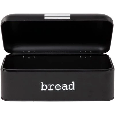 Juvale Bread Boxes for Kitchens Countertop, Stainless Steel Bread Bin Dry Food Storage Containers, Matte Black, 16.75 x 9 x 6.5 inches 9 Juvale Bread Boxes for Kitchens Countertop, Stainless Steel Bread Bin Dry Food Storage Containers, Matte Black, 16.75 x 9 x 6.5 inches - Image 7