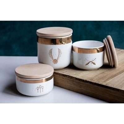 Ukonic Harry Potter Quidditch Ceramic Storage Jar Containers | Set of 3 4 Ukonic Harry Potter Quidditch Ceramic Storage Jar Containers | Set of 3 - Image 2