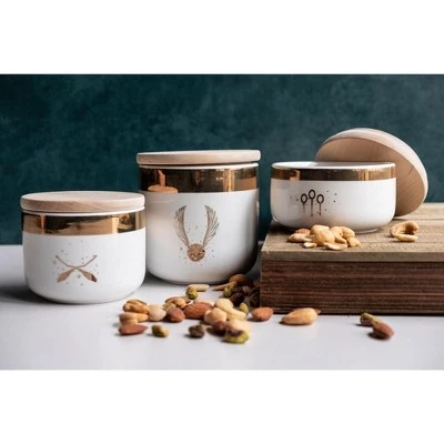 Ukonic Harry Potter Quidditch Ceramic Storage Jar Containers | Set of 3 6 Ukonic Harry Potter Quidditch Ceramic Storage Jar Containers | Set of 3 - Image 4