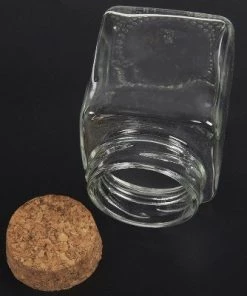 Juvale 12 Pack Mini Glass Bottles with Cork Stoppers, Mini Squared Jars for Tequila, Party Favors, DIY Decorations -Kitchen Storage shop unnamed file 1420