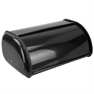 Steel Metal Roll-Top Lid Bread Box - Home Basics White 5 Steel Metal Roll-Top Lid Bread Box - Home Basics White - Image 3