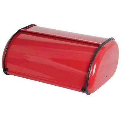 Steel Metal Roll-Top Lid Bread Box - Home Basics White 11 Steel Metal Roll-Top Lid Bread Box - Home Basics White - Image 9