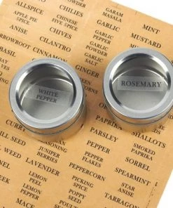 Juvo 20 Pack Magnetic Spice Containers Storage Tins Seasoning Organizers Holds 3.4 Oz -Kitchen Storage shop unnamed file 1437