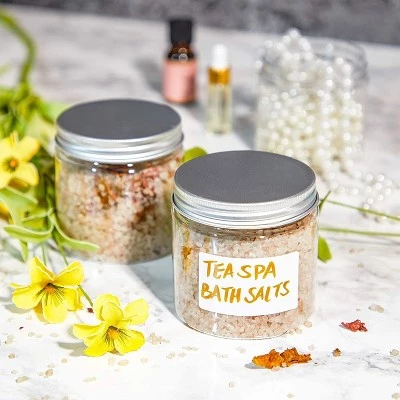 Juvale 12 Pack Round Plastic Jars with Metal Lids, Kitchen Organizers with Label Stickers for Spice, Powder and Cooking Oil Storage, Clear, 6oz 3 Juvale 12 Pack Round Plastic Jars with Metal Lids, Kitchen Organizers with Label Stickers for Spice, Powder and Cooking Oil Storage, Clear, 6oz