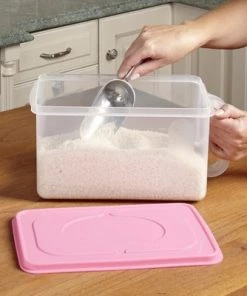 The Lakeside Collection Lakeside Bulk Plastic Food Storage Bin with Carrying Handle and Lid