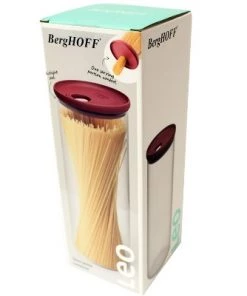 BergHOFF Leo 2 Qt. Glass Pasta Container, Pink -Kitchen Storage shop unnamed file 1475