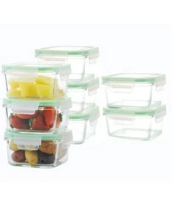 Kinetic Go Green Glassworks Square Food Storage Container Set - 18oz
