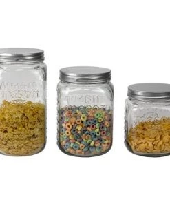 Home Basics 153.6 oz. X-Large Glass Mason Canister Jar, Clear -Kitchen Storage shop unnamed file 1507