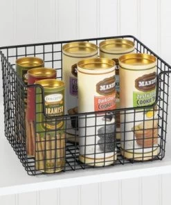 mDesign Metal Kitchen Food Storage Basket, Open Front -Kitchen Storage shop unnamed file 1510