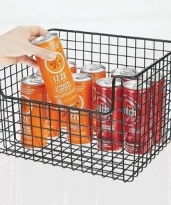 mDesign Metal Kitchen Food Storage Basket, Open Front -Kitchen Storage shop unnamed file 1512