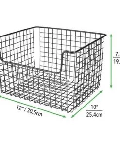 mDesign Metal Kitchen Food Storage Basket, Open Front -Kitchen Storage shop unnamed file 1513