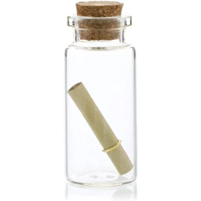 Bright Creations 48 Pack Small Glass Jars Storage Cork Bottles with Lid Holds 10ml – Message in a Bottle, 0.5 x 2.15 Inches, Clear 4 Bright Creations 48 Pack Small Glass Jars Storage Cork Bottles with Lid Holds 10ml – Message in a Bottle, 0.5 x 2.15 Inches, Clear - Image 2