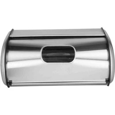Home Basics Stainless Steel Bread Box, Silver 3 Home Basics Stainless Steel Bread Box, Silver