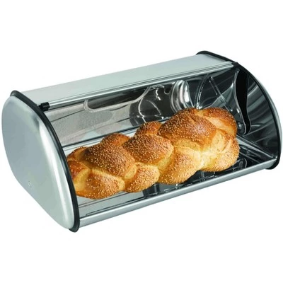 Home Basics Stainless Steel Bread Box, Silver 4 Home Basics Stainless Steel Bread Box, Silver - Image 2