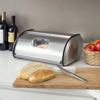 Home Basics Stainless Steel Bread Box, Silver 5 Home Basics Stainless Steel Bread Box, Silver - Image 3