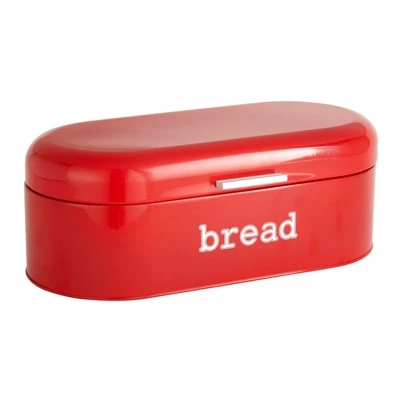 Juvale Large Red Metal Bread Box for Kitchen Countertop, Retro Bread Bin, 17.3 x 8.3 x 6.5 Inches 5 Juvale Large Red Metal Bread Box for Kitchen Countertop, Retro Bread Bin, 17.3 x 8.3 x 6.5 Inches - Image 3