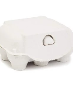 20-Pack Juvale Cardboard Paper Empty Chicken Egg Carton Tray Holder, 6-Count / Half Dozen, White