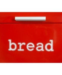 Juvale Metal Bread Box Bin, Stainless Steel Red Food Stoarge Box Container for Kitchen Countertop, 16.75 x 9 x 6.5 in -Kitchen Storage shop unnamed file 1586