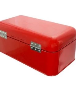 Juvale Metal Bread Box Bin, Stainless Steel Red Food Stoarge Box Container for Kitchen Countertop, 16.75 x 9 x 6.5 in -Kitchen Storage shop unnamed file 1588
