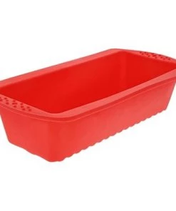 Juvale 4 Pack Nonstick Silicone Baking Mold for Desserts, Bakeware Set with Loaf, Cake & Pie Pans, Red -Kitchen Storage shop unnamed file 1596