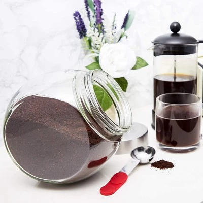 Juvale Glass Penny Jar & Container with Magnetic Stainless Steel Lid & Scoop for Candy, Dry Goods & Food Storage, 58 Oz 3 Juvale Glass Penny Jar & Container with Magnetic Stainless Steel Lid & Scoop for Candy, Dry Goods & Food Storage, 58 Oz