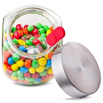 Juvale Glass Penny Jar & Container with Magnetic Stainless Steel Lid & Scoop for Candy, Dry Goods & Food Storage, 58 Oz 4 Juvale Glass Penny Jar & Container with Magnetic Stainless Steel Lid & Scoop for Candy, Dry Goods & Food Storage, 58 Oz - Image 2