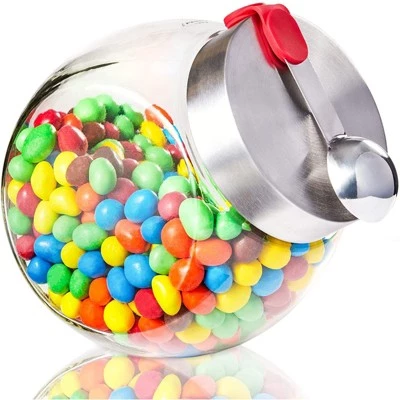 Juvale Glass Penny Jar & Container with Magnetic Stainless Steel Lid & Scoop for Candy, Dry Goods & Food Storage, 58 Oz 5 Juvale Glass Penny Jar & Container with Magnetic Stainless Steel Lid & Scoop for Candy, Dry Goods & Food Storage, 58 Oz - Image 3