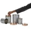 Mind Reader Double Wall Galvanized Nested, Canister with Lid, 4 pc set, Silver -Kitchen Storage shop unnamed file 1642