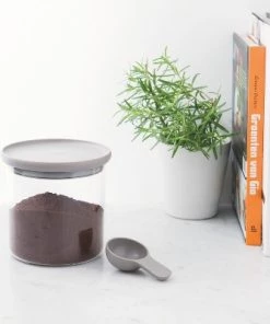 BergHOFF Leo Glass Food Container 5" with Grey Spoon 24 BergHOFF Leo Glass Food Container 5" with Grey Spoon -Kitchen Storage shop unnamed file 1662