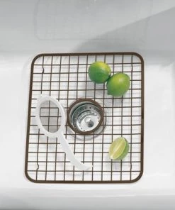 mDesign Kitchen Sink Dish Drying Rack / Mat with Drain Hole, 2 Pack - Bronze 11 mDesign Kitchen Sink Dish Drying Rack / Mat with Drain Hole, 2 Pack - Bronze -Kitchen Storage shop unnamed file 167