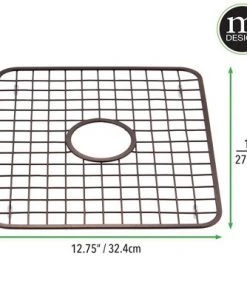 mDesign Kitchen Sink Dish Drying Rack / Mat with Drain Hole, 2 Pack - Bronze 13 mDesign Kitchen Sink Dish Drying Rack / Mat with Drain Hole, 2 Pack - Bronze -Kitchen Storage shop unnamed file 169