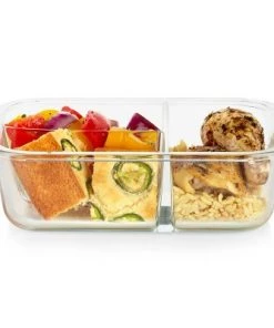 Pyrex 4.1 Cup 3 Compartment Rectangular MealBox Glass Food Storage Container -Kitchen Storage shop unnamed file 1724