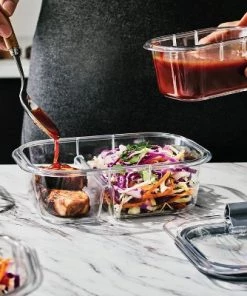 Rubbermaid 5pk 2.85 cup Brilliance Meal Prep Containers, 2-Compartment Food Storage Containers -Kitchen Storage shop unnamed file 1732