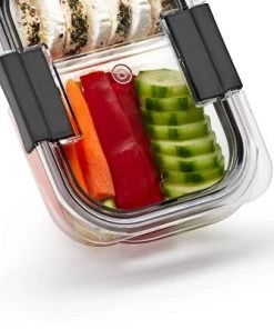 Rubbermaid 5pk 2.85 cup Brilliance Meal Prep Containers, 2-Compartment Food Storage Containers -Kitchen Storage shop unnamed file 1733