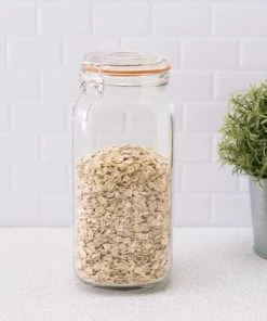 Home Basics 67.5 oz. Glass Pickling Jar with Wire Bail Lid and Rubber Seal Gasket