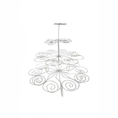 Home Basics 3 Tier Steel 23 Cupcake Holder, Silver 4 Home Basics 3 Tier Steel 23 Cupcake Holder, Silver - Image 2
