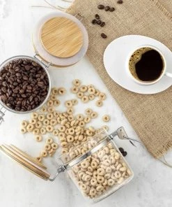 JoyJolt Kitchen Storage Jars with Airtight Bamboo Clamp Lids - 19 oz - Set of 2 -Kitchen Storage shop unnamed file 1766