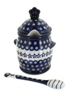 Blue Rose Pottery Blue Rose Polish Pottery 1848-1849 Zaklady Homey Pot & Dipper