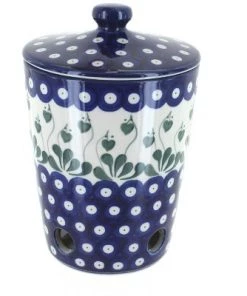 Blue Rose Pottery Blue Rose Polish Pottery Alyce Garlic Keeper