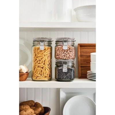 Ball 3pk Glass Latch Storage Jars 3 Ball 3pk Glass Latch Storage Jars