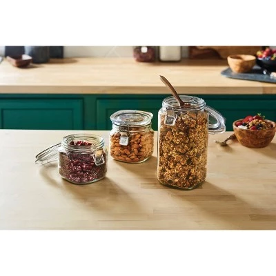 Ball 3pk Glass Latch Storage Jars 4 Ball 3pk Glass Latch Storage Jars - Image 2