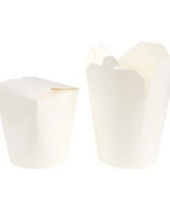 Blue Panda Pack of 60 Takeout Food Containers - Take Out Boxes, To-Go Eating, Party Supplies 32oz, White - 4 x 4.5 x 3.3 Inches