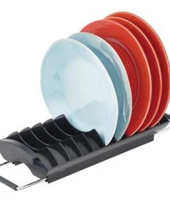 mDesign Compact Sink Dish Drying Rack for Dishes
