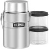 Thermos 47 oz Stainless King Big Boss Food Jar w/ 2 Inner Containers-Matte Steel 2 Thermos 47 oz Stainless King Big Boss Food Jar w/ 2 Inner Containers-Matte Steel -Kitchen Storage shop unnamed file 1816