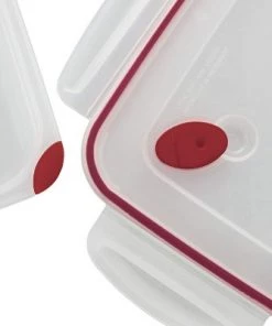 Sterilite 16.0 Cup Rectangle Ultra-Seal Food Storage Container, Red (4 Pack)