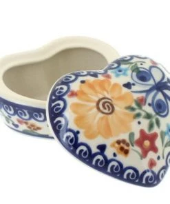Blue Rose Pottery Blue Rose Polish Pottery 125 Vena Small Heart Box 9 Blue Rose Pottery Blue Rose Polish Pottery 125 Vena Small Heart Box -Kitchen Storage shop unnamed file 1874