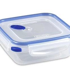 Sterilite 4.0 Cup Square Ultra-Seal Food Storage Container, Blue (6 Pack)