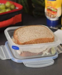 Sterilite 4.0 Cup Square Ultra-Seal Food Storage Container, Blue (6 Pack) -Kitchen Storage shop unnamed file 1897