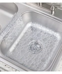 mDesign Plastic Kitchen Sink Protector Set, Bubble Design, Set of 3 -Kitchen Storage shop unnamed file 190