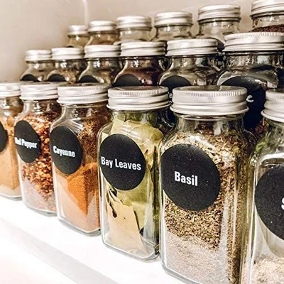 Talented Kitchen 24 Glass Spice Jars Set, Seasoning Shaker Containers with 2 Types of Labels, Empty Storage Bottles with Lids, 6 oz 5 Talented Kitchen 24 Glass Spice Jars Set, Seasoning Shaker Containers with 2 Types of Labels, Empty Storage Bottles with Lids, 6 oz - Image 3